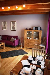 Alleblas Ferienwohnung Essbereich