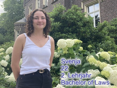 Svenja, 22, 2. Lehrjahr Bachelor of Laws