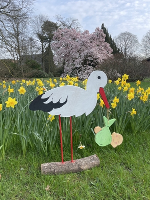 Storch Babybegrüssung Symbol