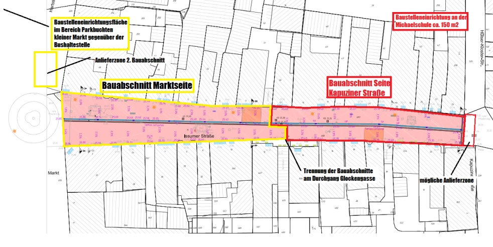 Bauabschnitte Issumer Straße