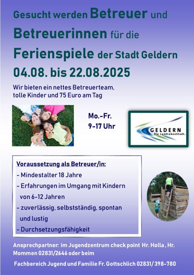 Betreuersuche für die Ferienspiele