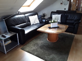 Ferienwohnung Bloemen Ledersitzgarnitur