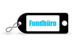 Schlüsselanhänger mit Aufschrift: Fundbüro