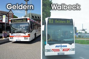 Foto: Bus der Stadtlinie SL8 in Geldern und Walbeck