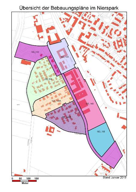 Übersicht der Bebauungspläne im Nierspark