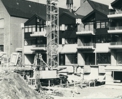 Baukran in der Glockengasse 1979. StA Geldern, Fotosammlung, BO 302. Fotograf: H. Bosch