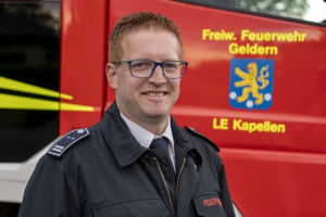 Leiter der Löscheinheit Kapellen Brandoberinspektor Martin Verhülsdonk