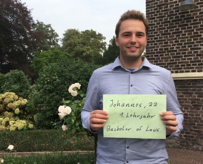 Johannes, 22, 1. Lehrjahr Bachelor of Laws