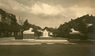 Steinlöwen, heute Ecke Hartstraße / Harttor
