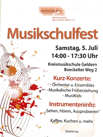 Musikschulfest Plakat