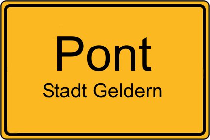 Ortsschild Pont