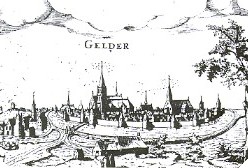 Stich von der Festung Geldern, stammt wahrscheinlich von Peter Kaerius (1571-1627)