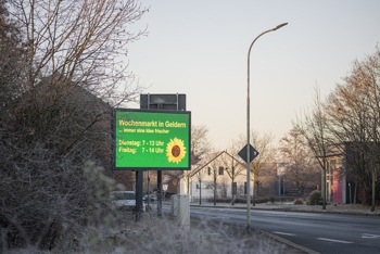 LED-Tafel an der Weseler Straße