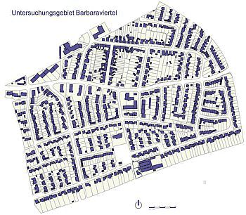 Energetische Quartierssanierung Untersuchungsgebiet Barbaraviertel