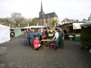 Wochenmarkt in Geldern - Sitzecke